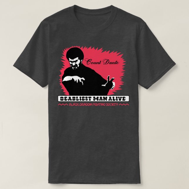 Count Dante Black Dragon Fighting Society T Shirt (Design framsida)