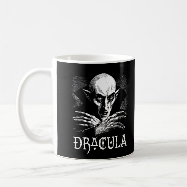 Count Dracula Halloween Vampire Kaffemugg (Vänster)