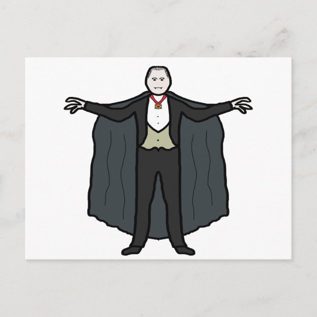 Count Dracula Vampire Vykort (Framsida)