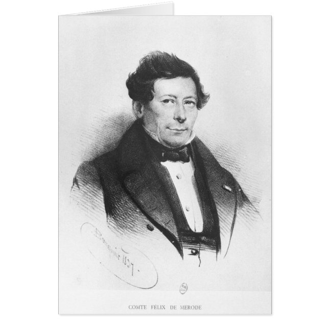 Count Felix de Merode 1837 Hälsningskort (Framsidan)