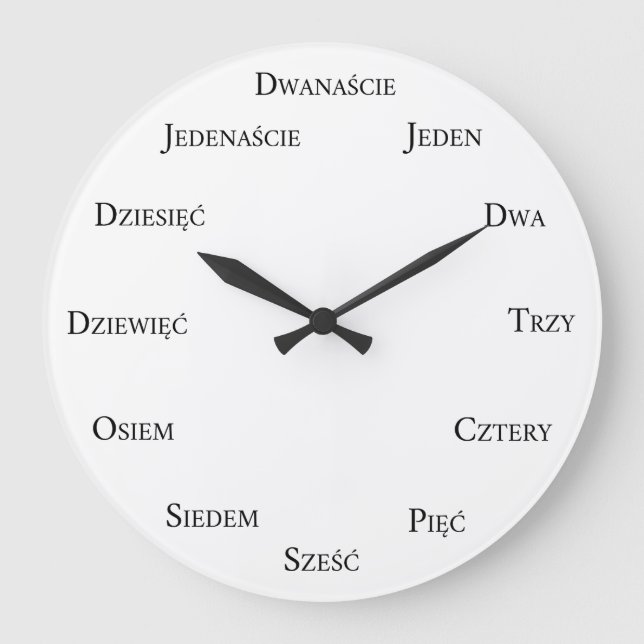 Count in Polish Language Stor Klocka (Framsida)