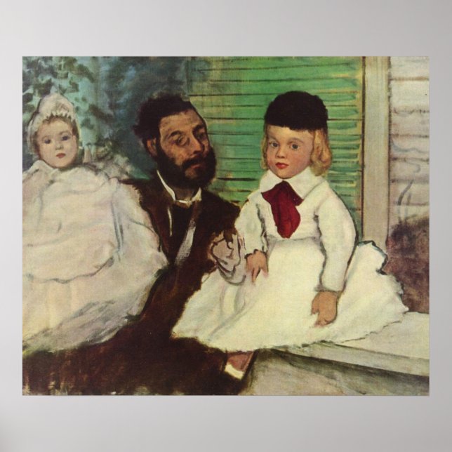 Count Lepic och hans döttrar - Edgar Degas Poster (Framsidan)
