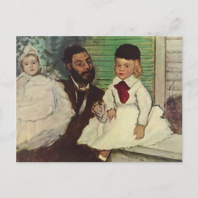 Count Lepic och hans döttrar - Edgar Degas Vykort (Framsida)