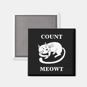 Count Meowt Kattunge Funny Cat Pun Magnet