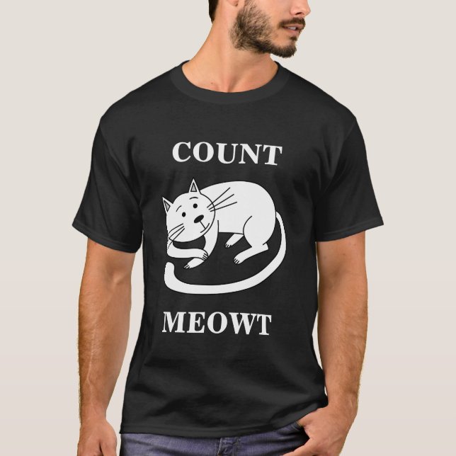 Count Meowt Kattunge Funny Cat Pun T Shirt (Framsida)