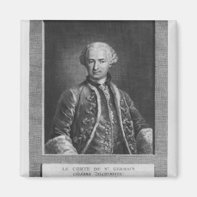 Count of St. Germain, berömd alchemist, 1783 Magnet (Framsidan)