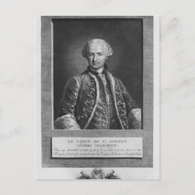 Count of St. Germain, berömd alchemist, 1783 Vykort (Framsida)