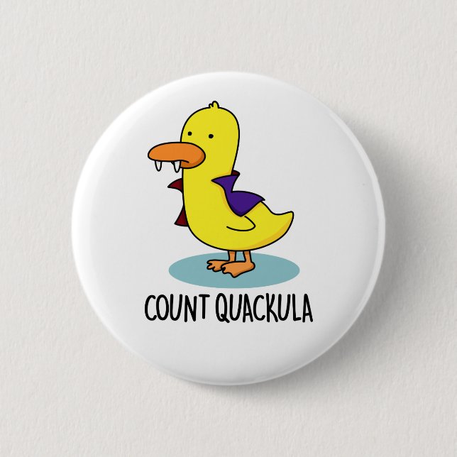 Count Quackula Funny Anka Pun Knapp (Framsida)