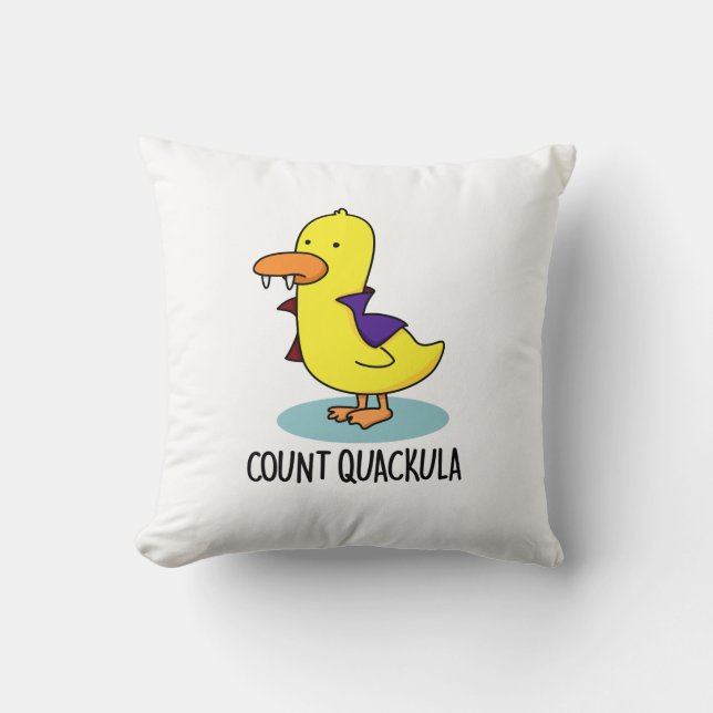 Count Quackula Funny Anka Pun Kudde (Framsida)