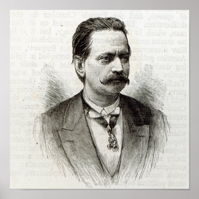Count Taafe, from 'Leisure Hour', 1891 Poster (Framsidan)