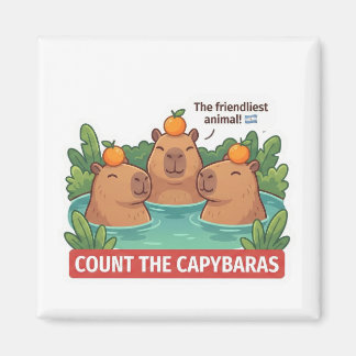 Count the Capybaras Animal World Quest for Toddler Magnet