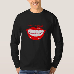 Count the Smiles Smiling Red Läppar T Shirt