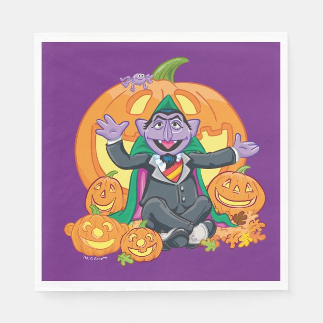Count von Count | Halloween Pumpkins Pappersservett (Framsidan)