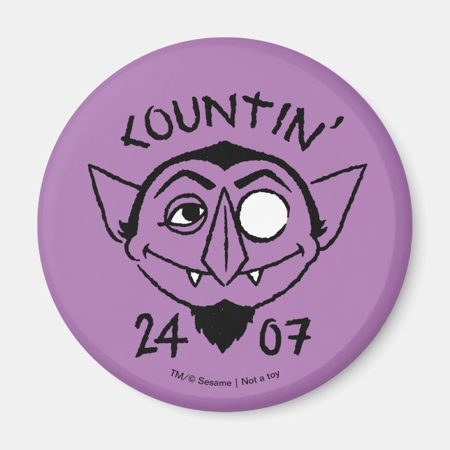 Count von Count Skate Logotyp - Countin' 24/7 Magnet (Framsidan)