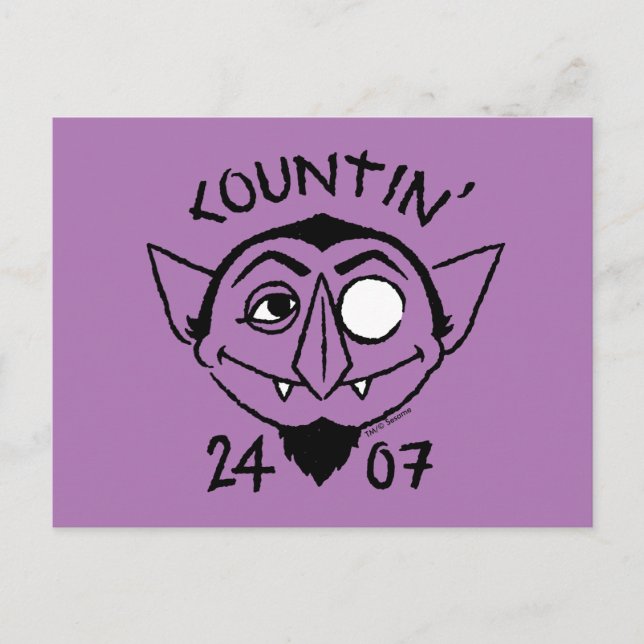 Count von Count Skate Logotyp - Countin' 24/7 Vykort (Framsida)
