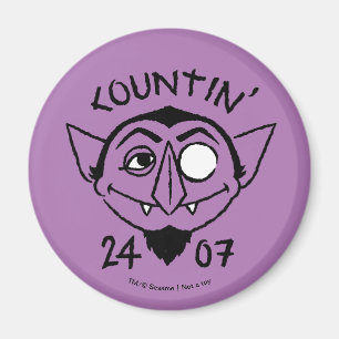 Count von Count Skate-logotyp - Räknar 24/7 Magnet