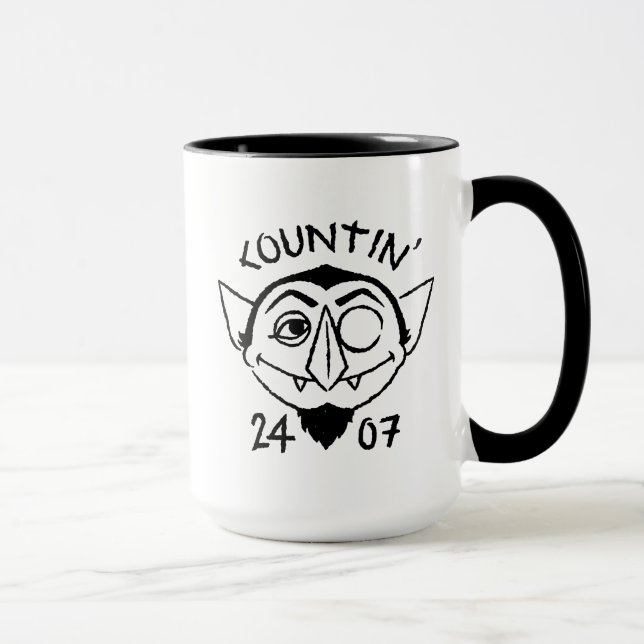 Count von Count Skate-logotyp - Räknar 24/7 Mugg (Höger)