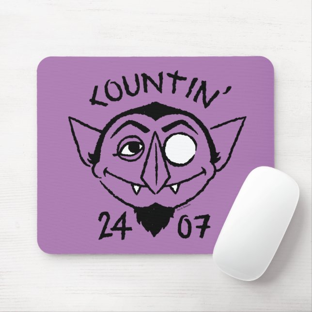 Count von Count Skate-logotyp - Räknar 24/7 Musmatta (Med mus)