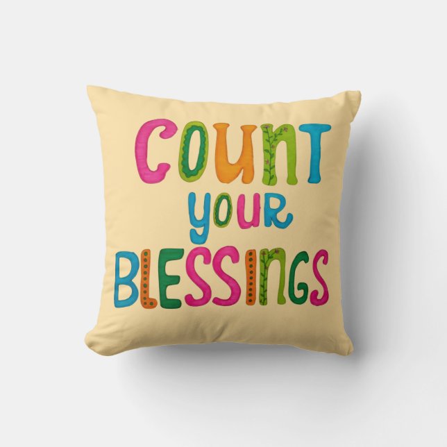 Count your Blessings Kudde (Framsida)