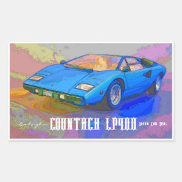 COUNTACH REKTANGULÄRT KLISTERMÄRKE