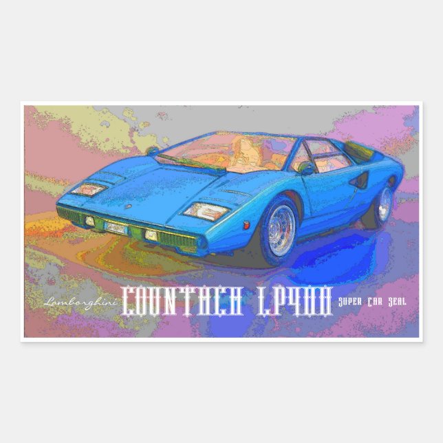 COUNTACH REKTANGULÄRT KLISTERMÄRKE (Framsida)