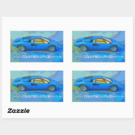 COUNTACH REKTANGULÄRT KLISTERMÄRKE