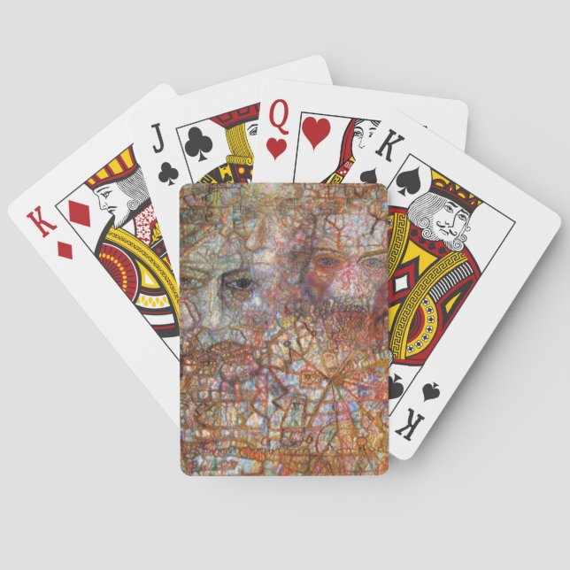 Countenances: Två Ansikte (av Pavel Filonov) Casinokort (Baksidan)