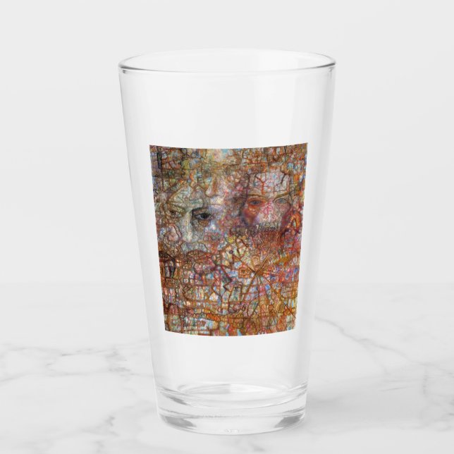 Countenances: Två Ansikte (av Pavel Filonov) Glaskopp (Framsida)