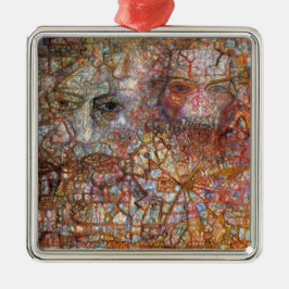 Countenances: Två Ansikte (av Pavel Filonov) Julgransprydnad Metall