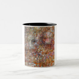 Countenances: Två Ansikte (av Pavel Filonov) Två-Tonad Mugg