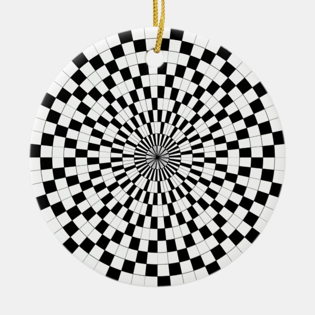 Counter Spiral av Kenneth Yoncich Julgransprydnad Keramik (Framsidan)