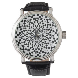Counter Spiral (Binary Ansikte) av Kenneth Yoncich Armbandsur
