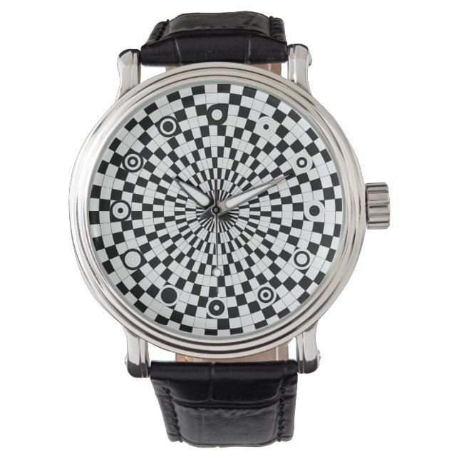 Counter Spiral (Binary Ansikte) av Kenneth Yoncich Armbandsur (Framsida)