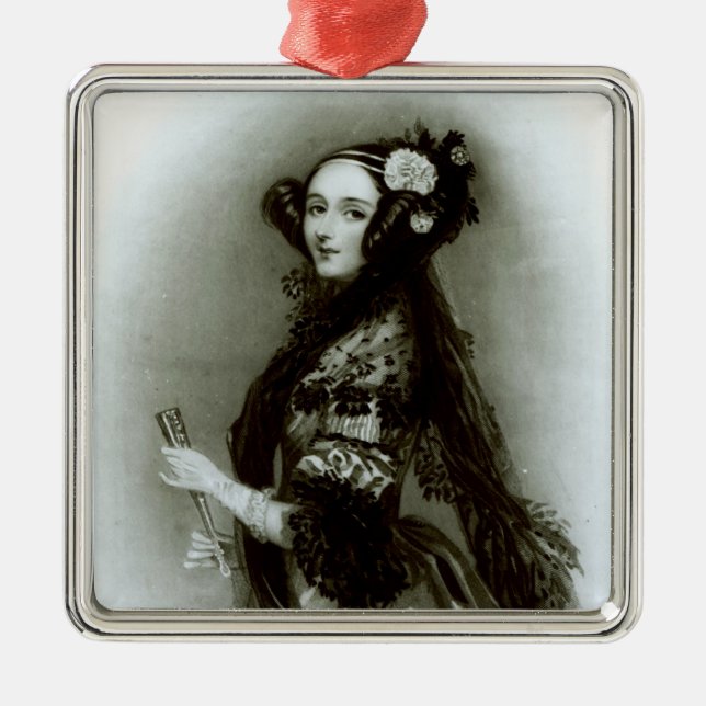 Countess för Augusta Ada Byron av Lovelace Julgransprydnad Metall (Framsidan)