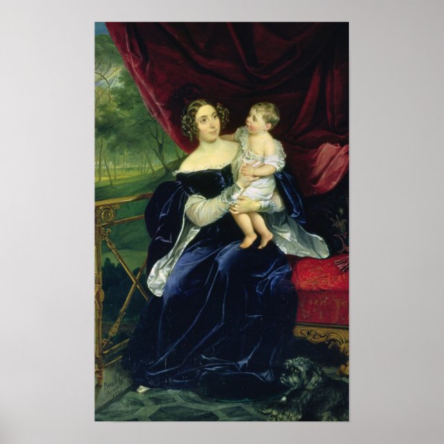 Countess Olga Ivanovna Orlov med hennes dotter Poster (Framsidan)