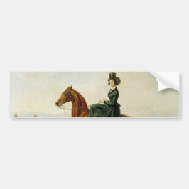 Countess on Horseback (Elegant Brown Horse) Bildekal