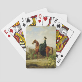 Countess on Horseback (Elegant Brown Horse) Casinokort