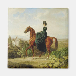 Countess on Horseback (Elegant Brown Horse) Magnet