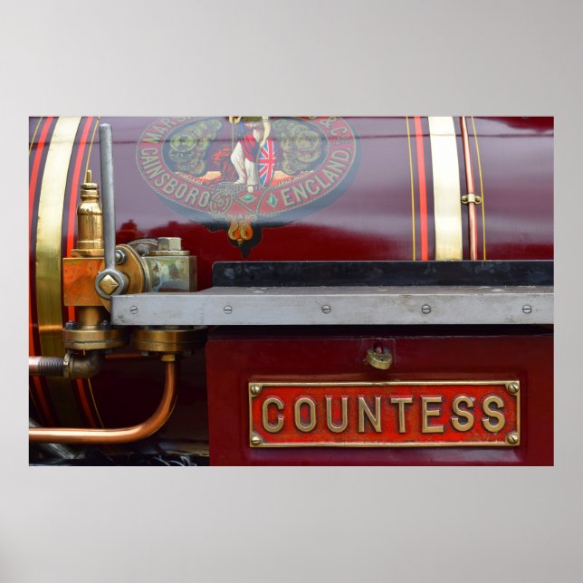 Countess, vintage British Steam Engine Poster (Framsidan)