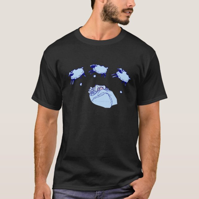 Counting Sheep at Night T Shirt (Framsida)