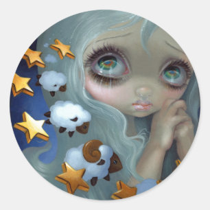 "Counting Sheep" - Stickers Runt Klistermärke