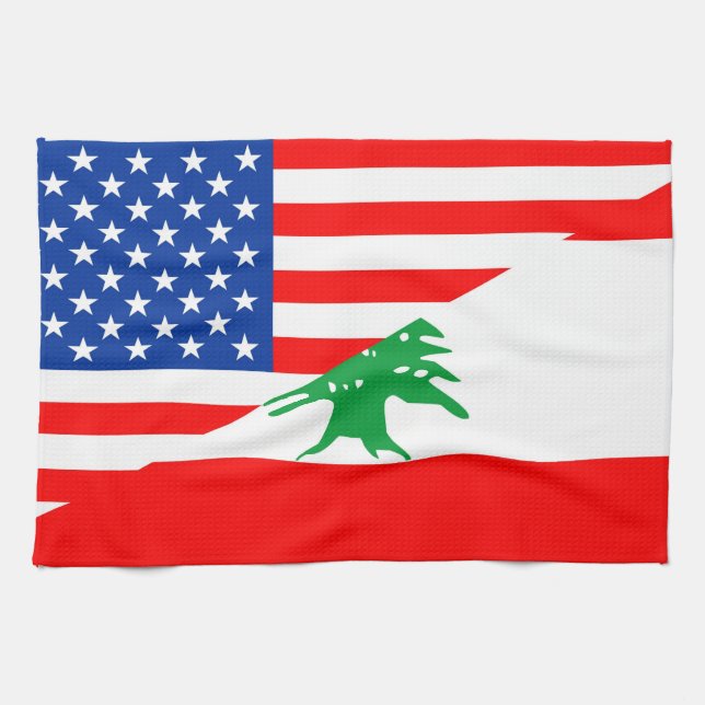 countr för United States Amerika lebanon halv Kökshandduk (Horisontell)