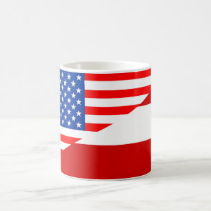 countr för United States Amerika Österrike halv Kaffemugg