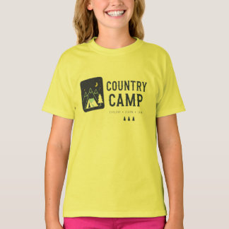 Country Camp Kids skoltröja – Söt utomhusannons T Shirt