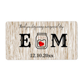 Country chic mason jar wedding fraktsedel