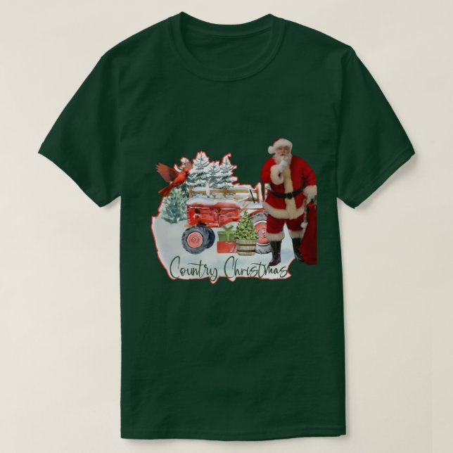 Country Christmas 2 T Shirt (Design framsida)