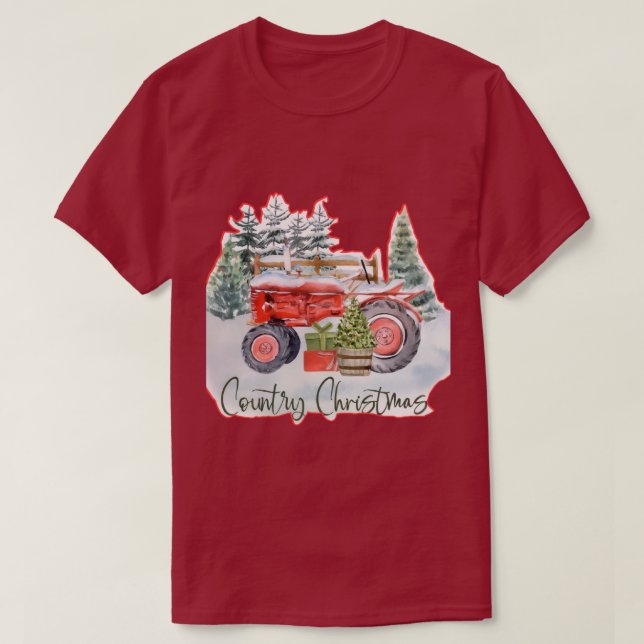 Country Christmas  T Shirt (Design framsida)
