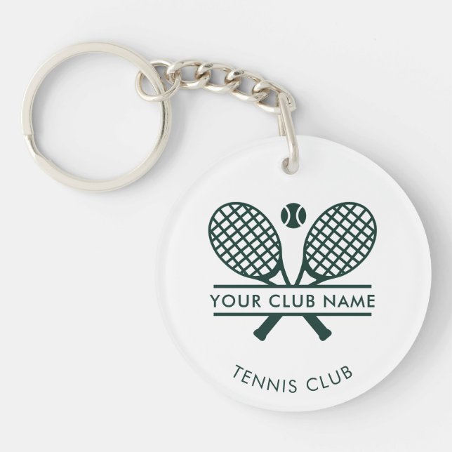 Country Club Name Tennis Rackets Motif Green Swag (Framsidan)