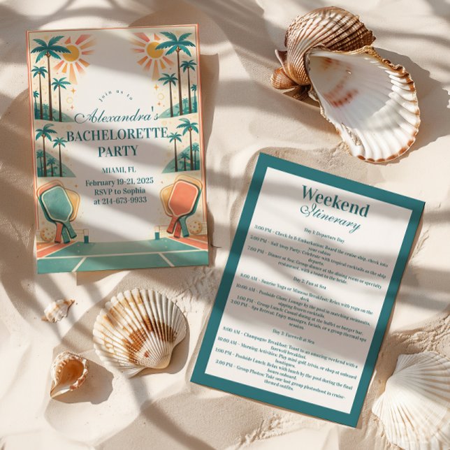 Country Club Pickleball Bachelorette Inbjudningar (Skapare uppladdad)