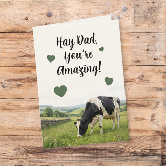 Country Cow Farm Pappa Fantastisk Fars Dag Kort